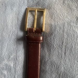 Men’s Genuine Leather Brooks Brother’s Belt 32/80 Burgundy